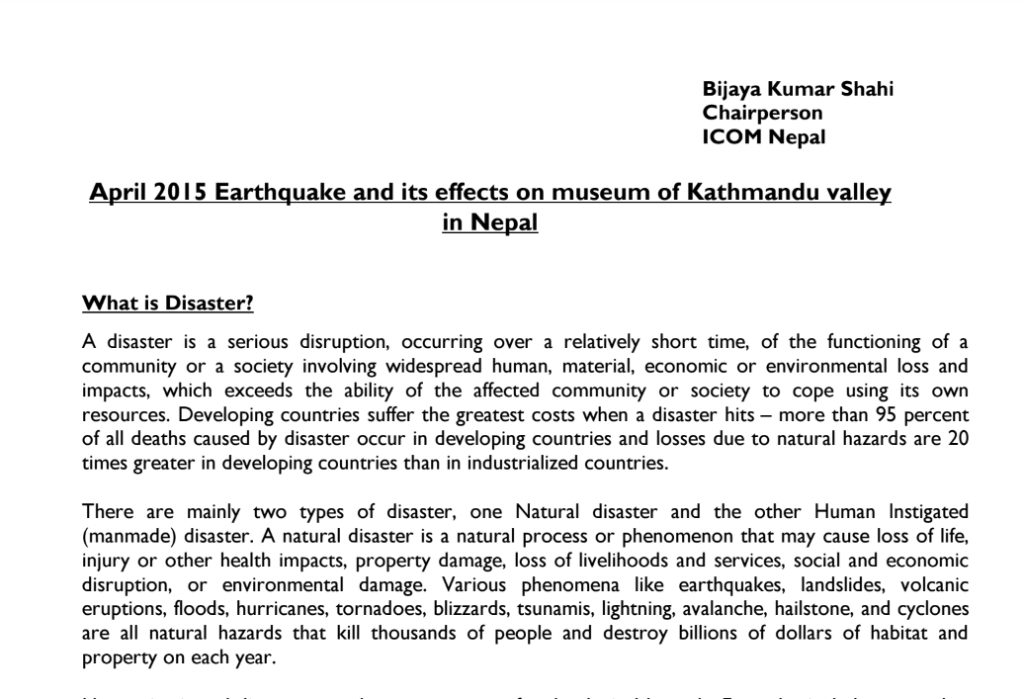 Earthquake Effect on Museums